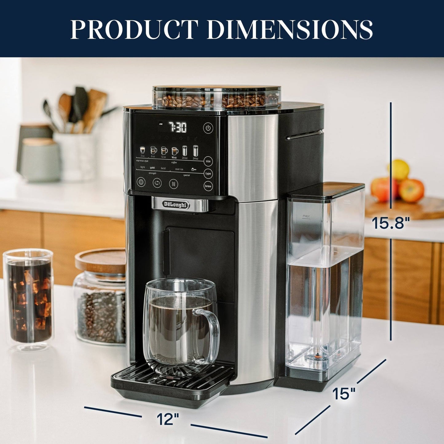 De’Longhi TrueBrew Drip Coffee Maker – Stainless/Black