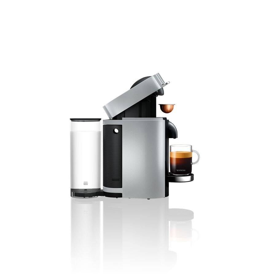 Nespresso VertuoPlus Deluxe Coffee and Espresso Machine by De’Longhi with AEROCINNO, Silver – ENV155SAE