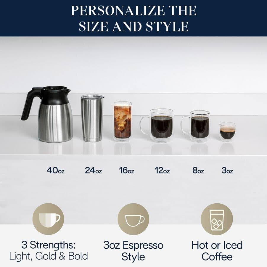 De’Longhi TrueBrew Drip Coffee Maker – Stainless with Thermal Carafe