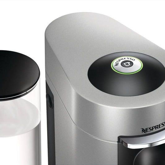 Nespresso VertuoPlus Deluxe Coffee and Espresso Machine by De’Longhi with AEROCINNO, Silver – ENV155SAE