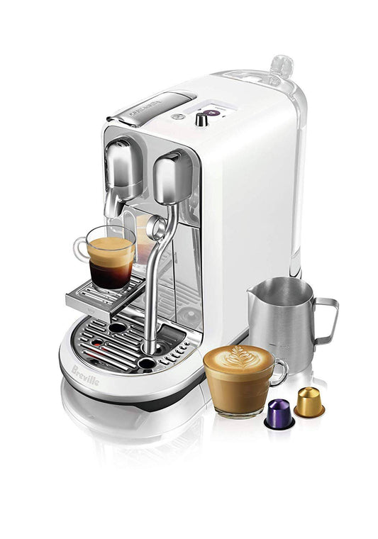 Nespresso by Breville Creatista Plus Capsule Coffee Machine Sea Salt Bne800sst, White