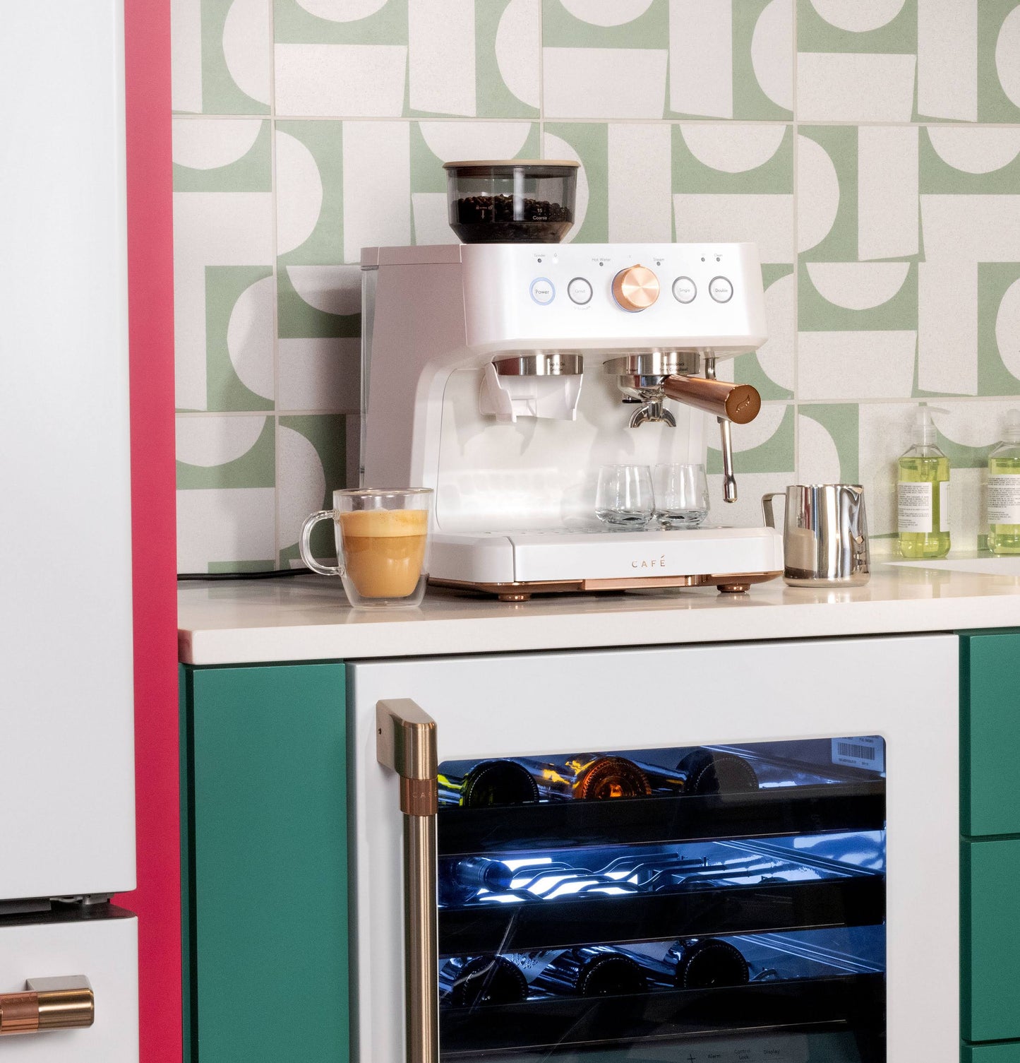Cafe Bellissimo Semi-Automatic Espresso Machine & Frother – Matte White