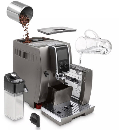 De’Longhi Dinamica Plus Fully Automatic Espresso Machine – Titanium