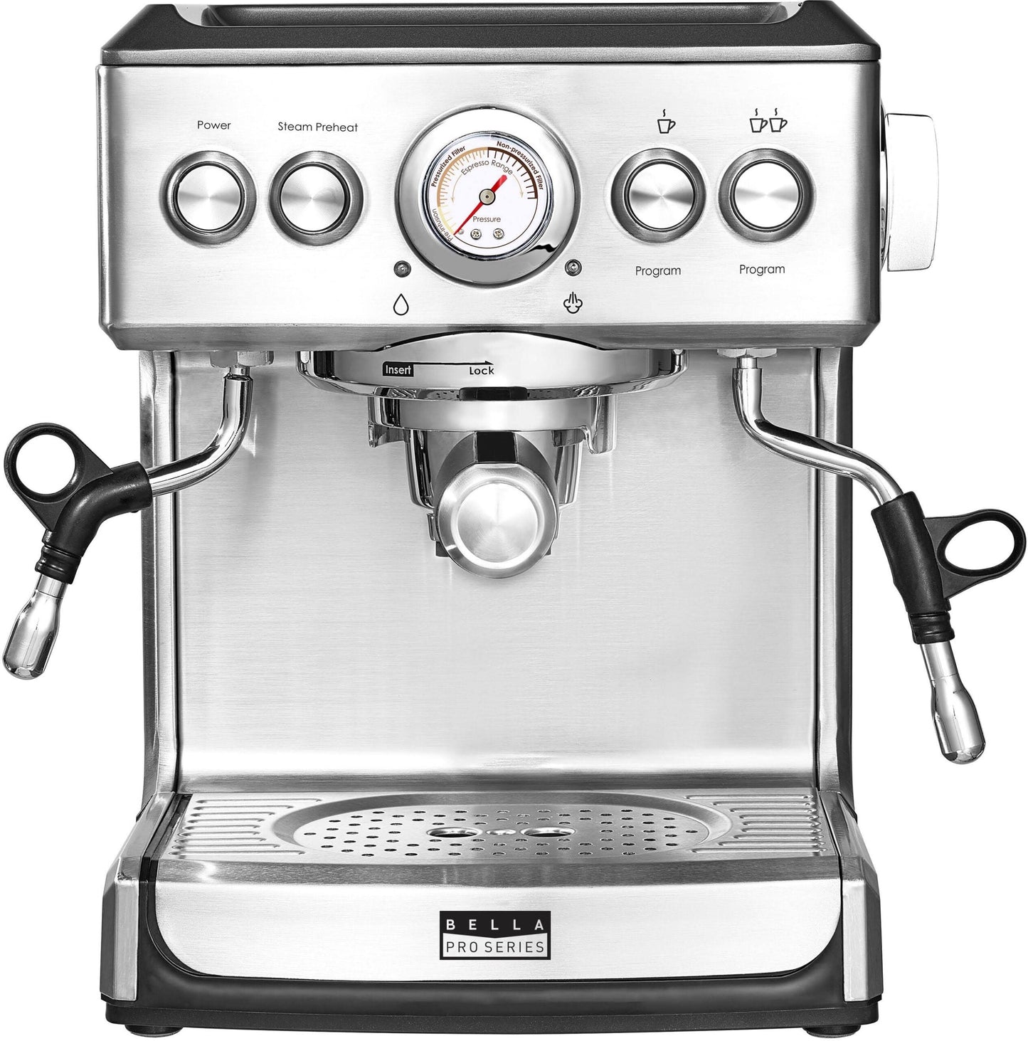 Bella Pro Series – Espresso Machine with 19 Bars of Pressure – Stainless Steel