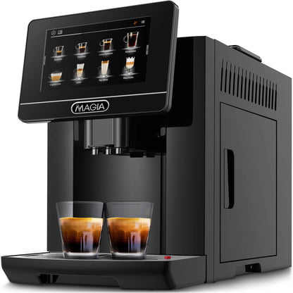 Zulay Magia Super Automatic Coffee Espresso Machine, Elegant Black