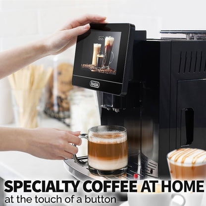 Zulay Magia Super Automatic Coffee Espresso Machine, Elegant Black