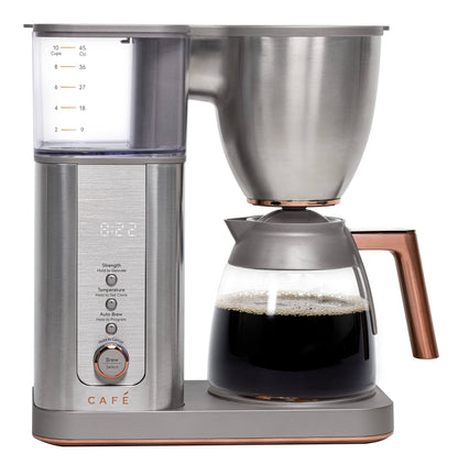 Café Specialty Drip Coffee Maker with Glass Carafe, 10 Cups, Stainless Steel