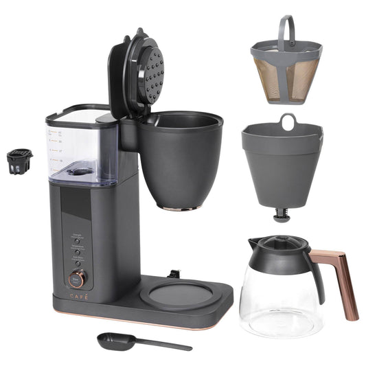Café Specialty Drip Coffee Maker with Glass Carafe, 10 Cups, Matte Black