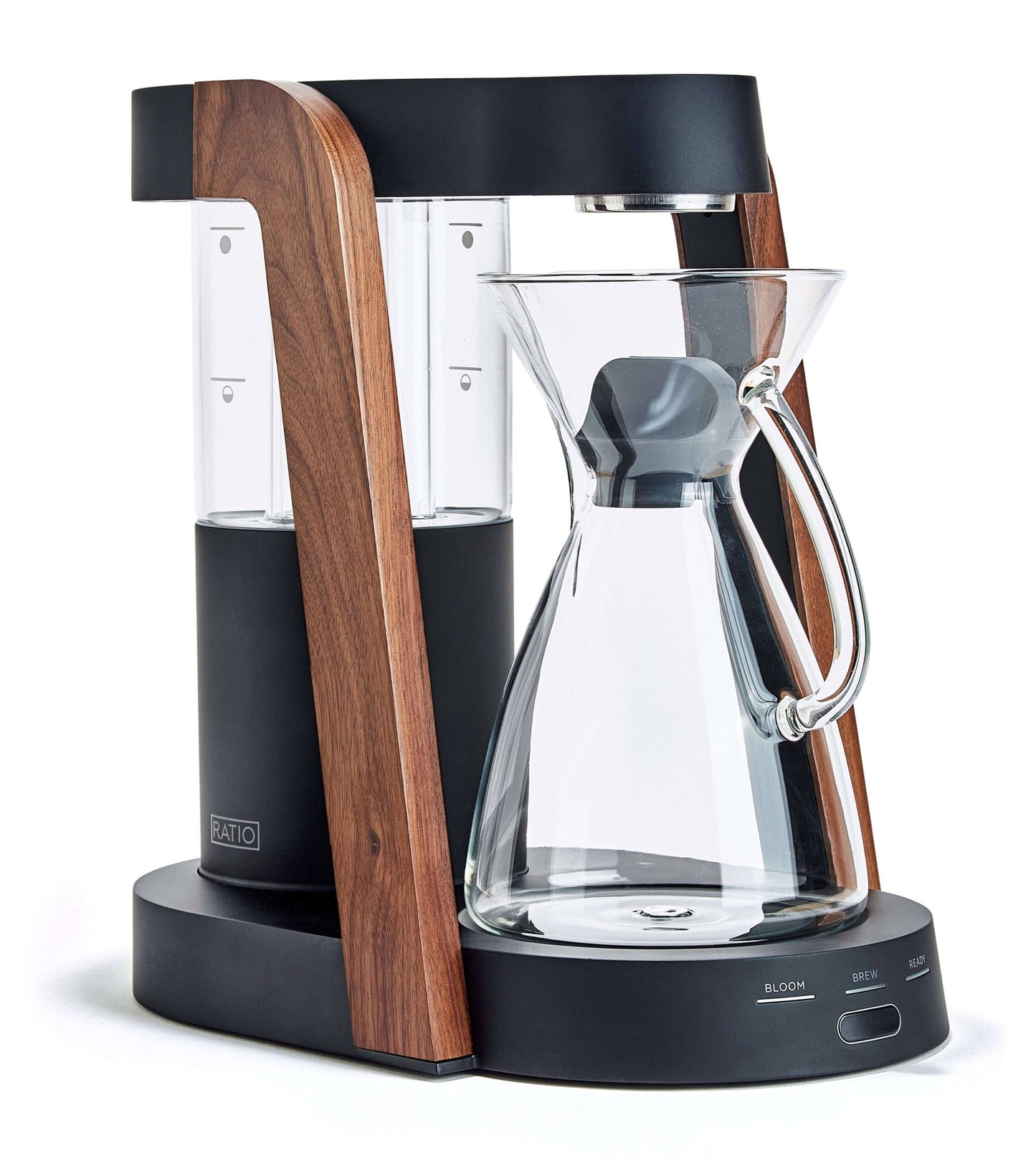 Ratio Eight Coffee Maker – Matte Black with Walnut