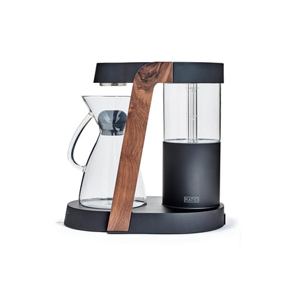 Ratio Eight Coffee Maker – Matte Black with Walnut