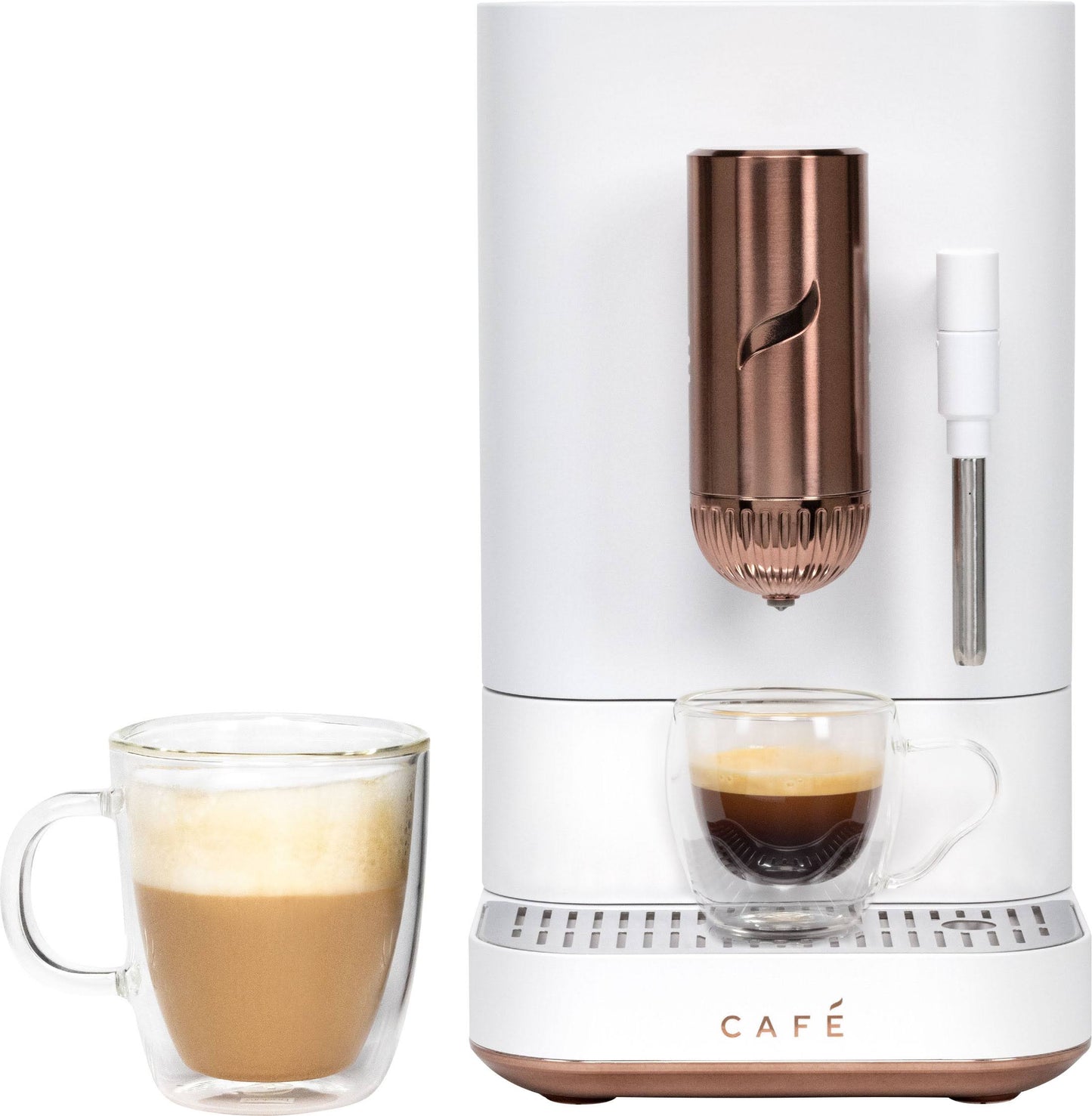 Cafe Affetto Matte White Automatic Espresso Machine