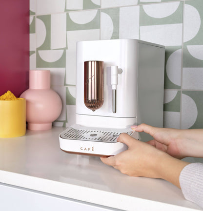 Cafe Affetto Matte White Automatic Espresso Machine